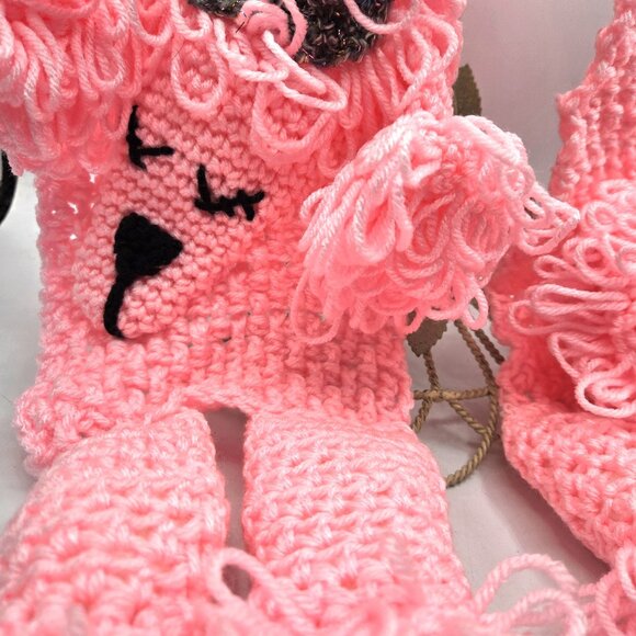 Pink Poodle Breed Puppy Dog Scarf Crochet Handmade byBren - Picture 4 of 8